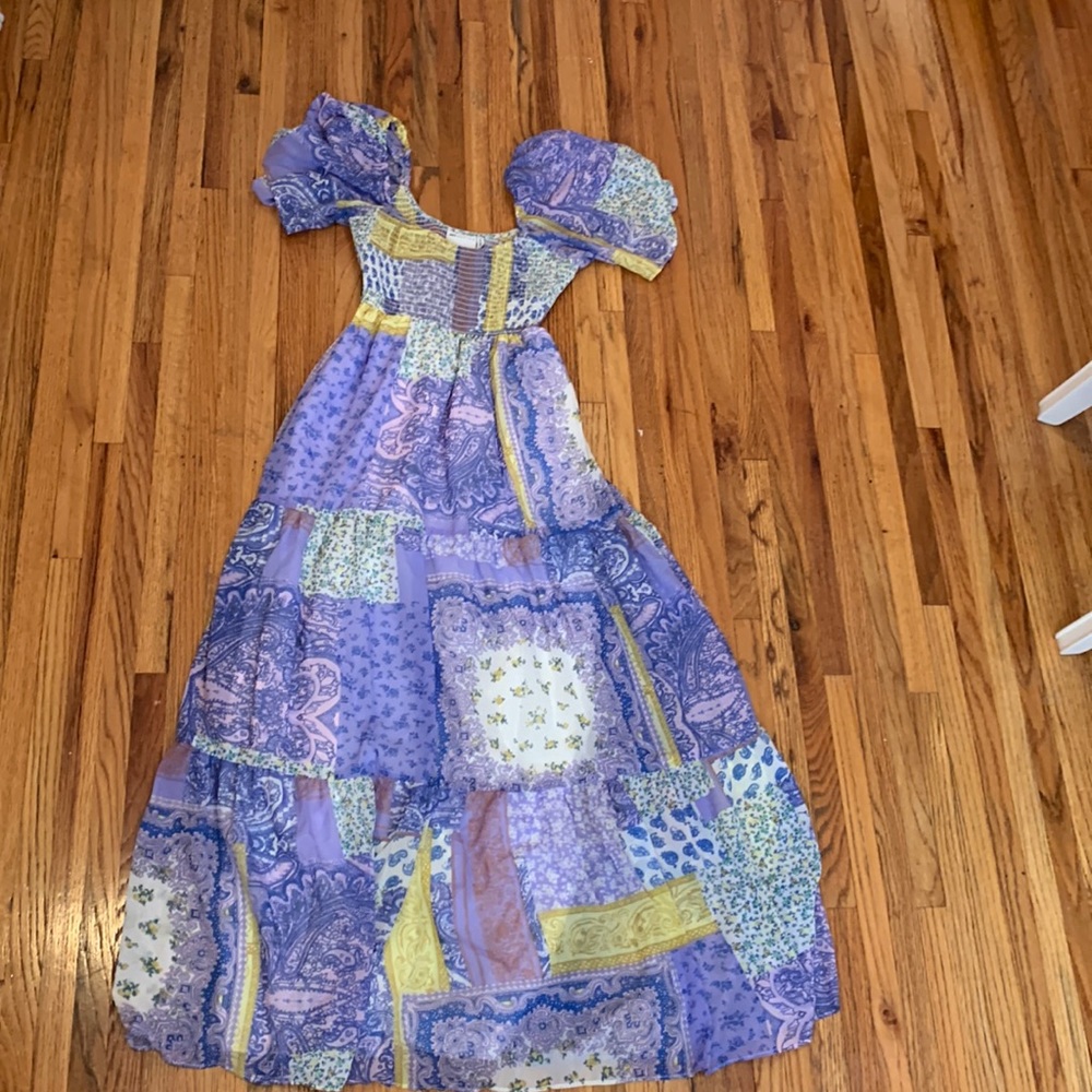 bandanna dress new with tags size: xs color:purple